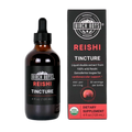 Organic reishi tincture dropper bottle with Birch Boys label and matching cardboard box