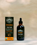 Birch Boys chaga tincture bottle with black dropper and matching product box