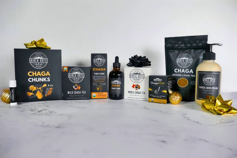 Chaga Gold Bundle - Birch Boys, Inc.Lavender & PatchouliChaga Chunks, Wild Chaga Tea, Chaga Tincture, Maple Chaga Tea, ChagaNOW, Loose Chaga Tea, Chaga Skin Cream, Chaga Lip Balm