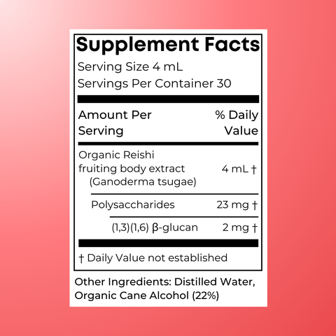 Reishi Tincture Supplement Facts