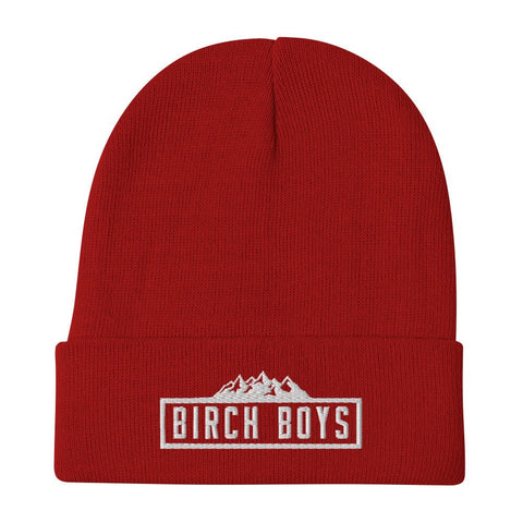 Unisex Embroidered Beanie - Birch Boys, Inc.RedProduct mockup