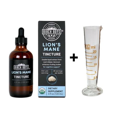 Lion's Mane Tincture - Birch Boys, Inc.Tinctures4ozAdd Glass Medicine CupLion's Mane Tincture