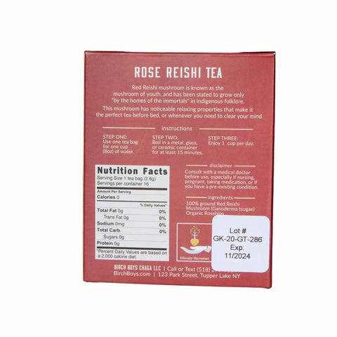 Reishi Rosehip Tea Bags - Chaga Tea - Birch Boys